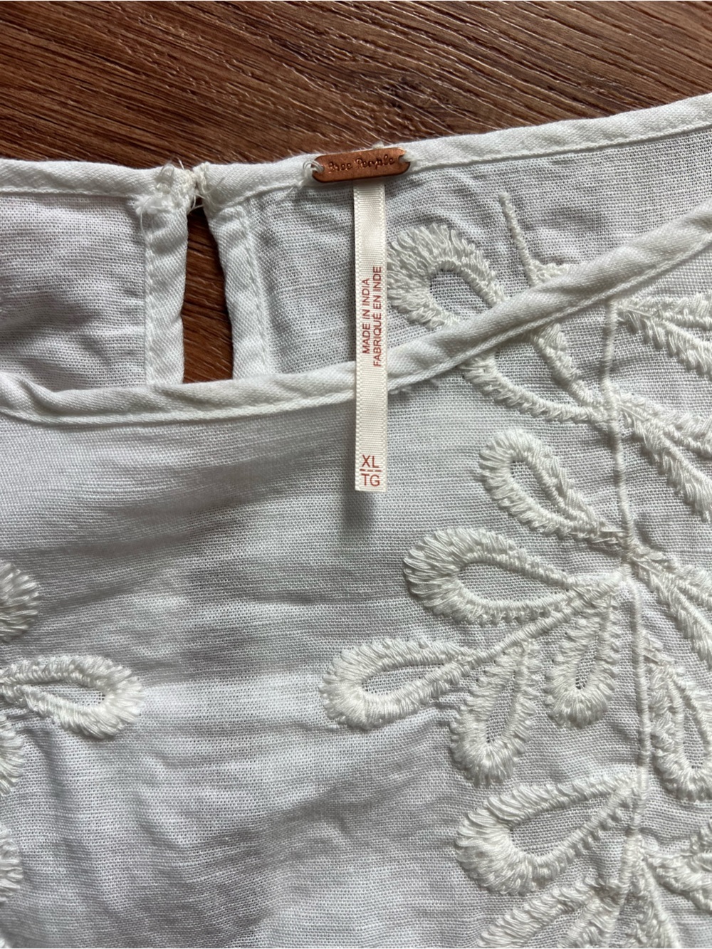 Free People Oleander Top Size XL RT $128 Ivory - Picture 2 of 6
